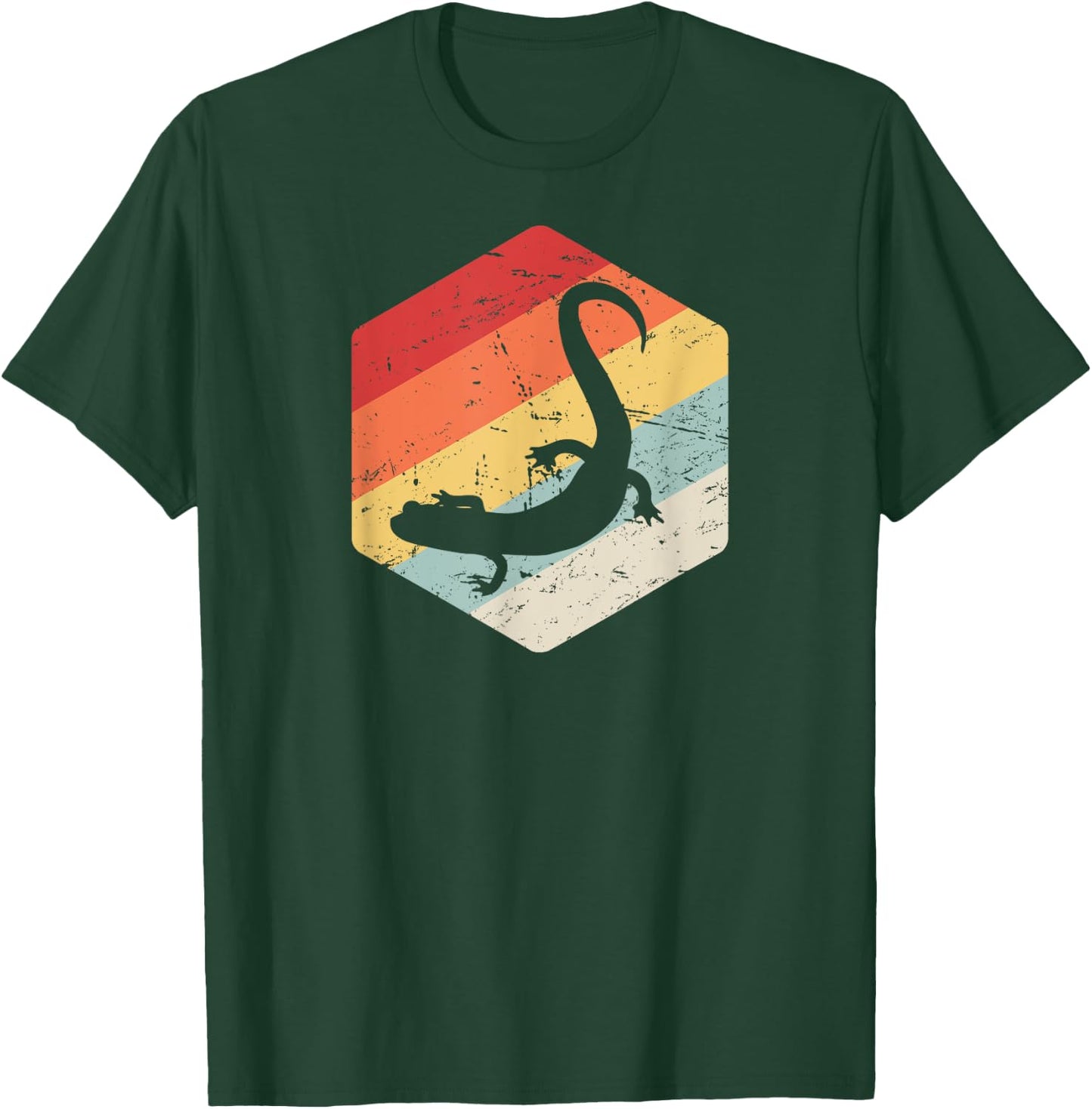Retro Tiger Salamander / Pet Salamander Amphibians T-Shirt - T-Shirt | Forest