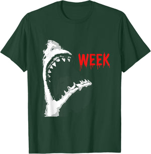 Bloody Week Funny Shark Opening Jaw Teeth Sharks Lover T-Shirt - T-Shirt | Forest