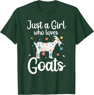 Cool Goat Art Girls Goat Farmer Pygmy Goat Lover T-Shirt - T-Shirt | Forest