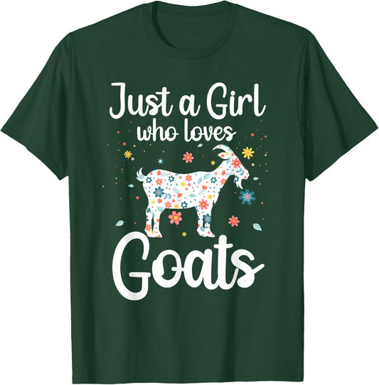Cool Goat Art Girls Goat Farmer Pygmy Goat Lover T-Shirt - T-Shirt | Forest