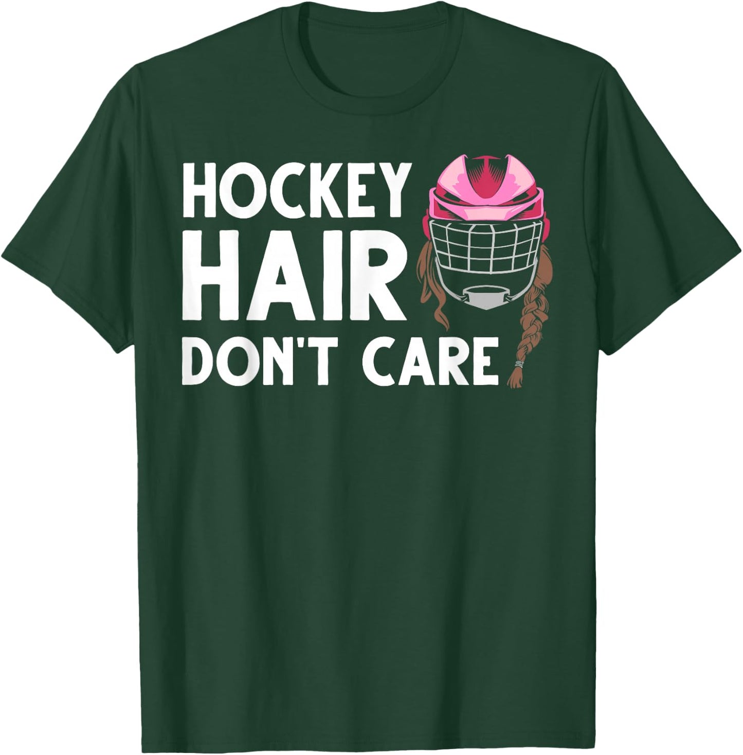 Funny Ice Hockey Design Girls Ice Hockey Lover T-Shirt - T-Shirt | Forest