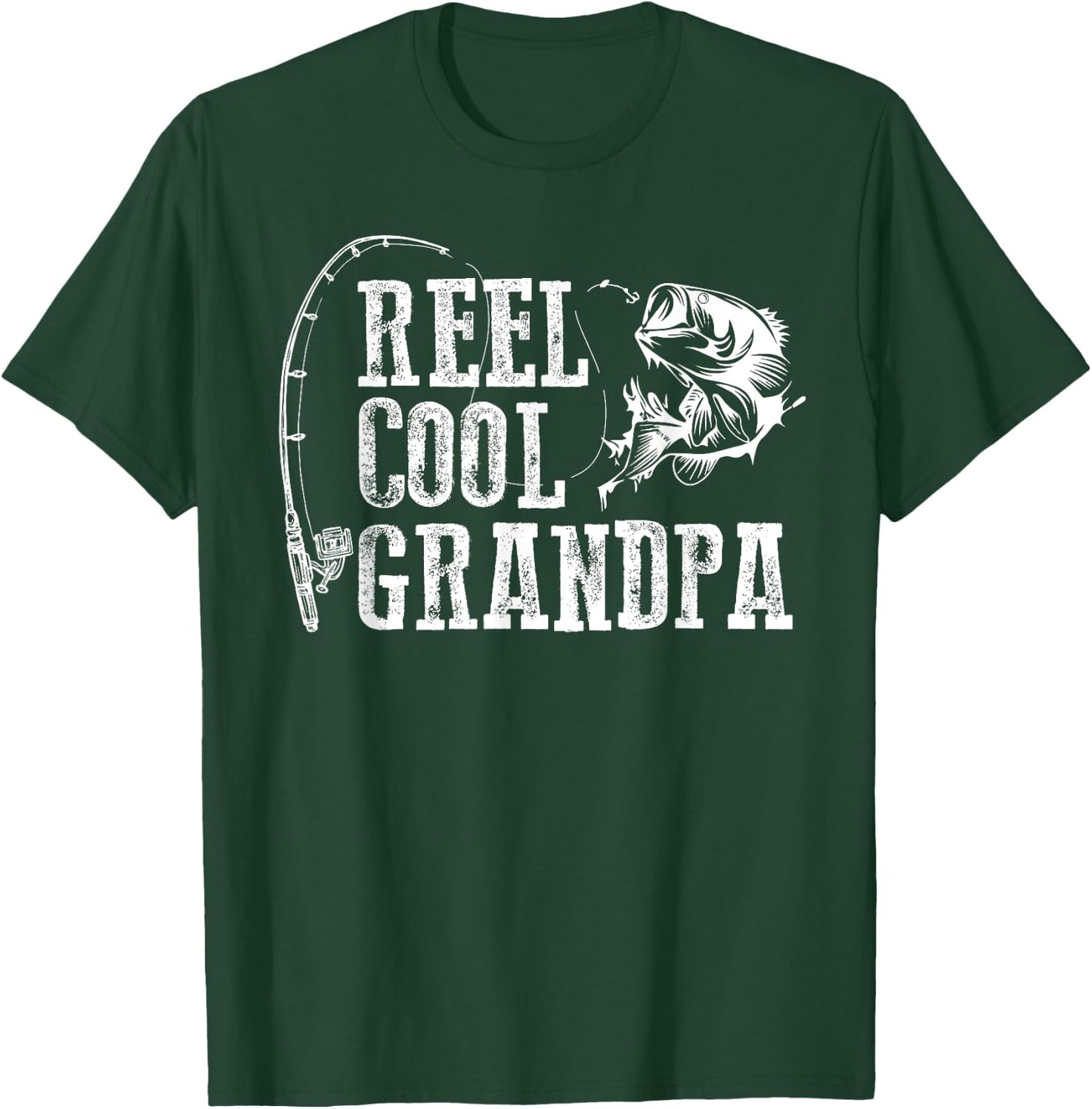 Grandpa Fishing: Reel Cool Grandpa T-Shirt - T-Shirt | Forest