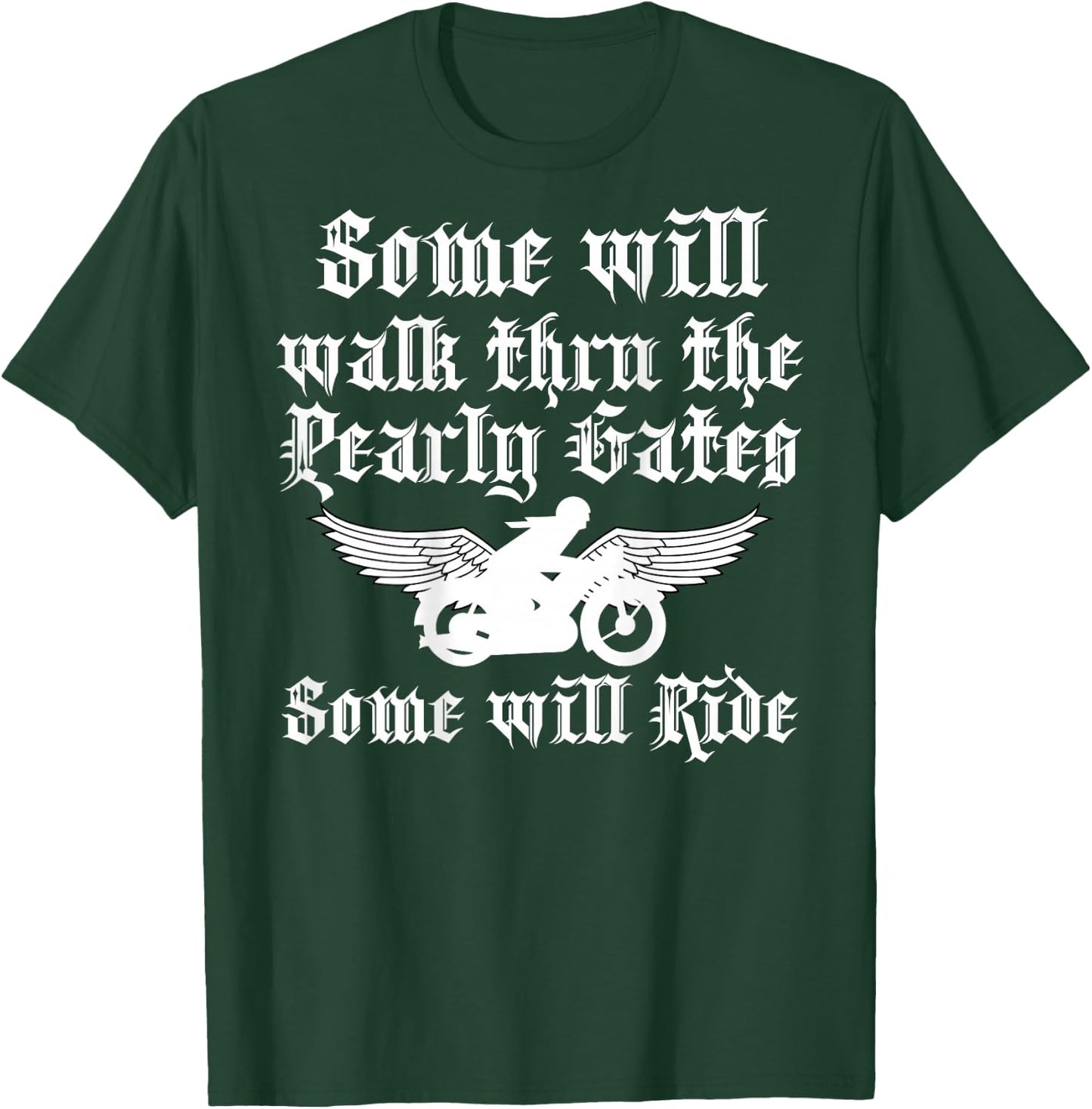 Fallen Biker Final Ride Bikers Memorial Shirt - back design T-Shirt - T-Shirt | Forest