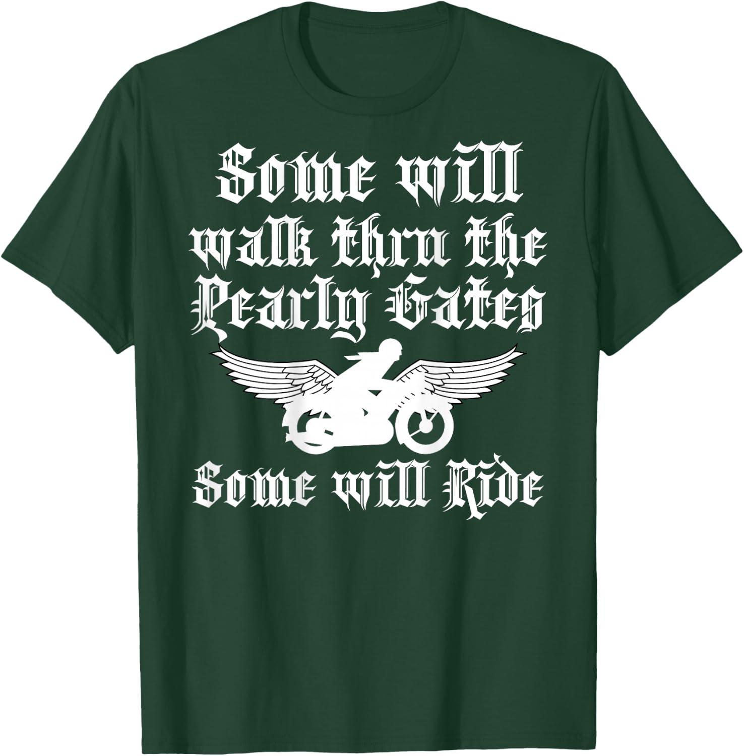 Fallen Biker Final Ride Bikers Memorial Shirt - back design T-Shirt - T-Shirt | Forest