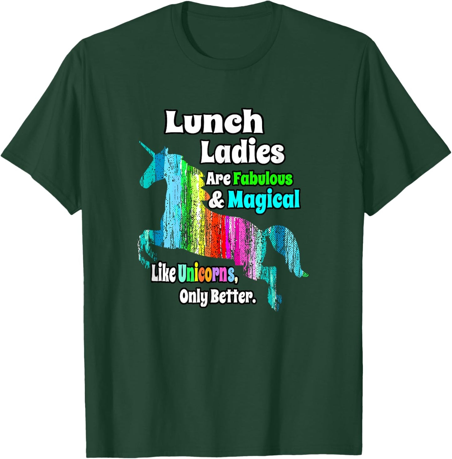 School Lunch Ladies Unicorn T-Shirt - T-Shirt | Forest