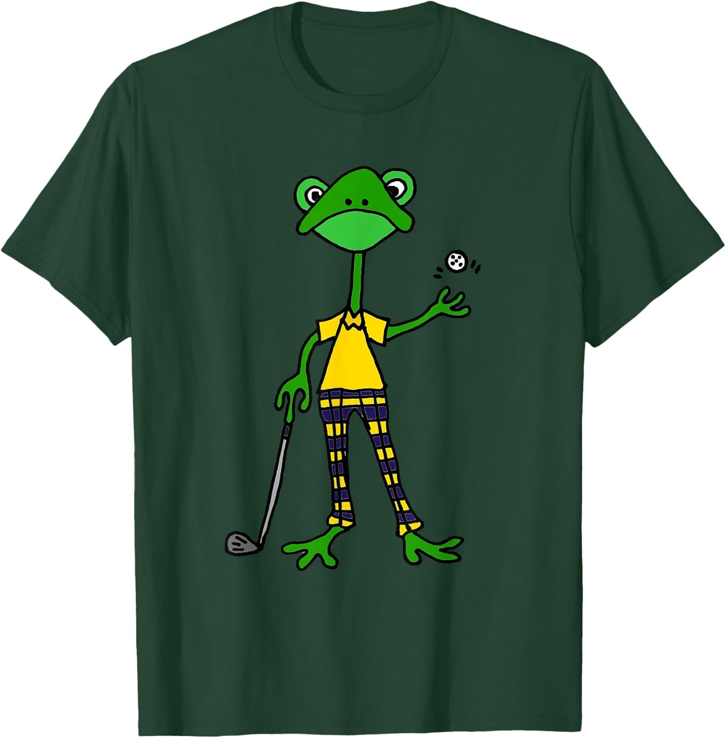 Smiletodaytees Funny Frog Golfing T-Shirt - T-Shirt | Forest