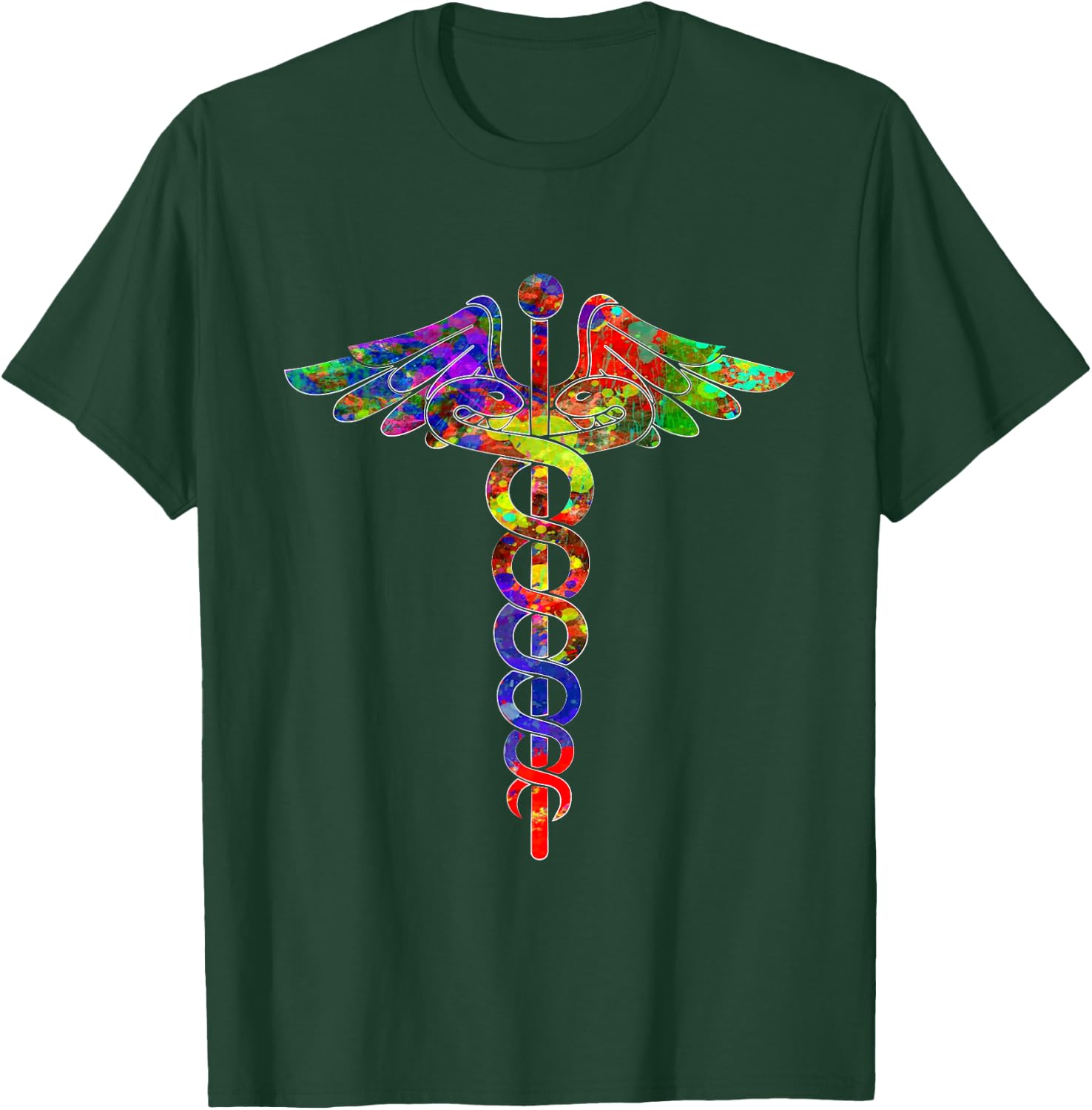 Vintage Nurse Doctor Caduceus Novelty T-Shirt - T-Shirt | Forest