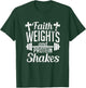 Faith Weights And Protein Shakes Funny Religious Gym T-Shirt - T-Shirt | Forest