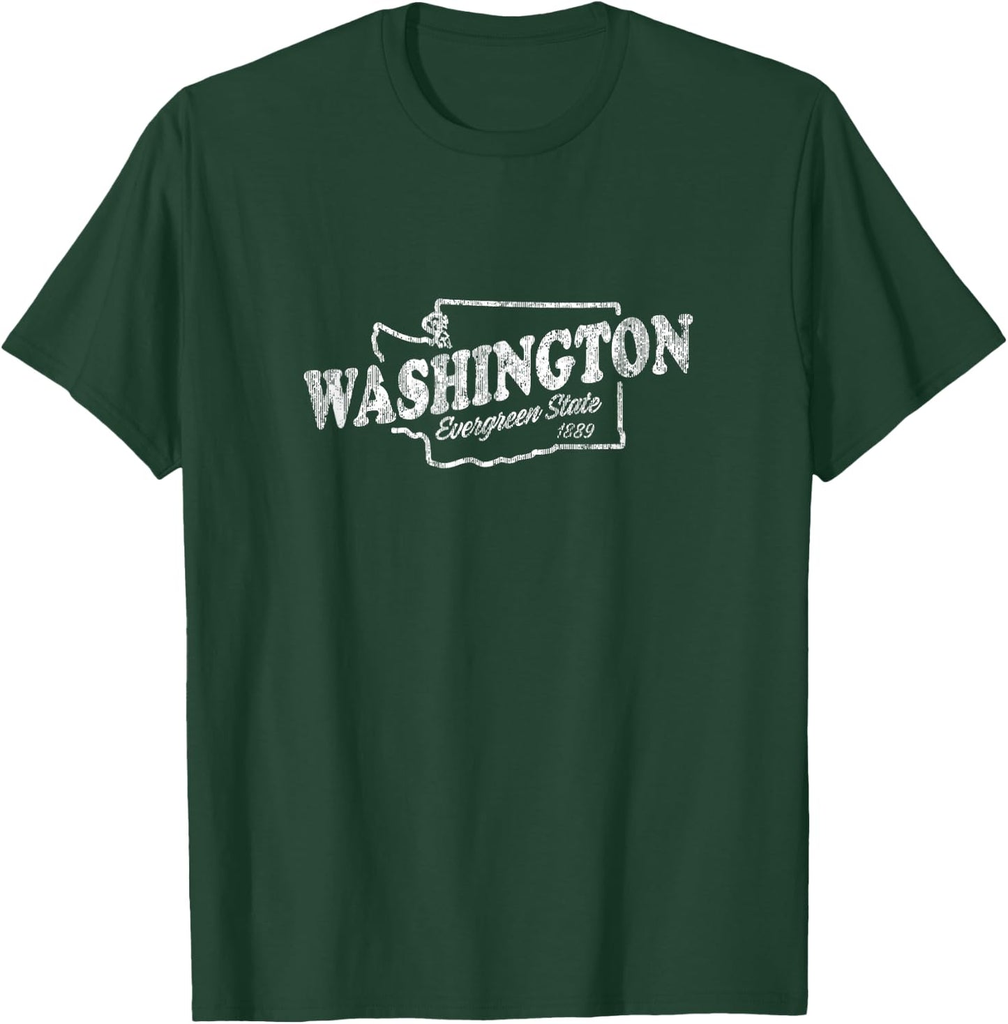 Washington WA Vintage Evergreen State T-Shirt - T-Shirt | Forest