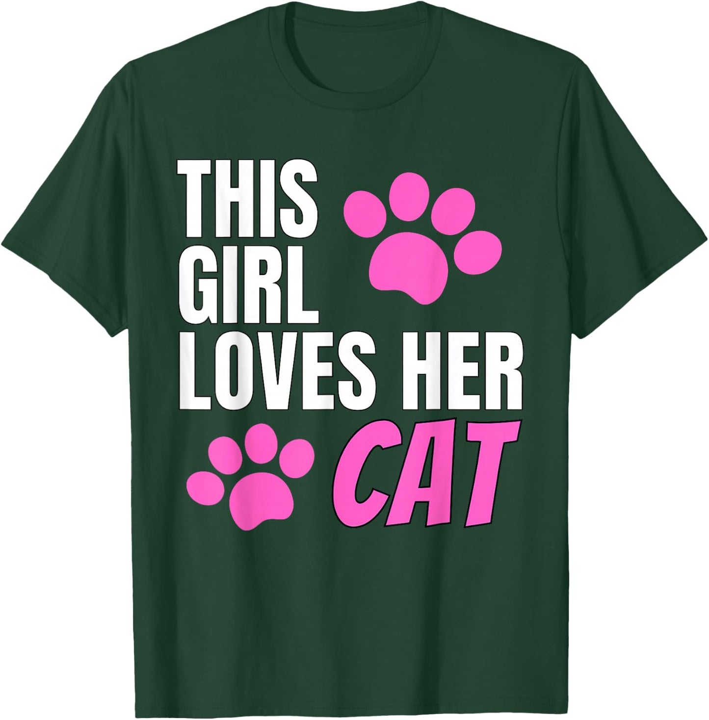 This Girl Loves Her Cat T-Shirt - T-Shirt | Forest