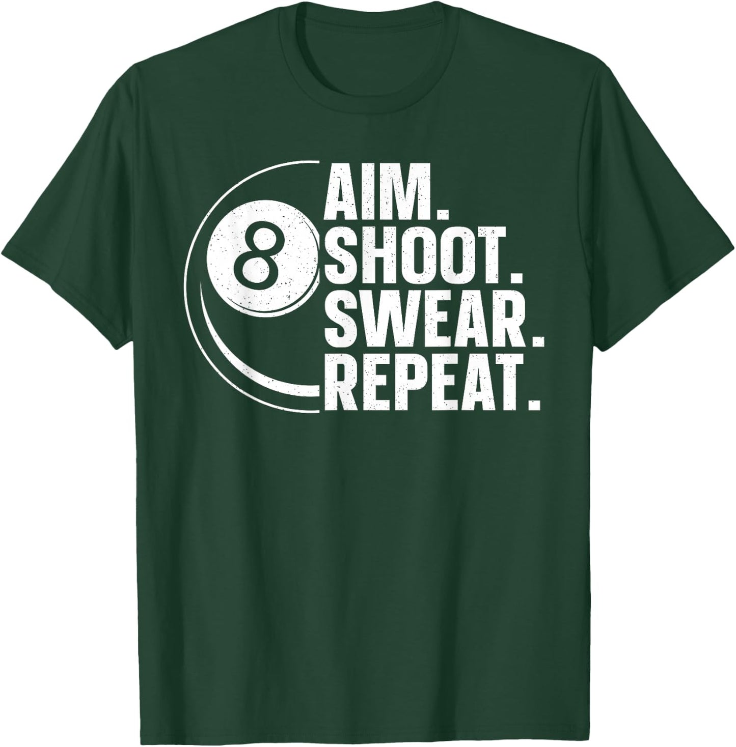 Funny Pool Art Women Billiards Lover Pool Player T-Shirt - T-Shirt | Forest