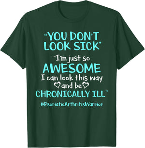 PSA Psoriatic Arthritis Awesome Warrior Awareness T-Shirt - T-Shirt | Forest