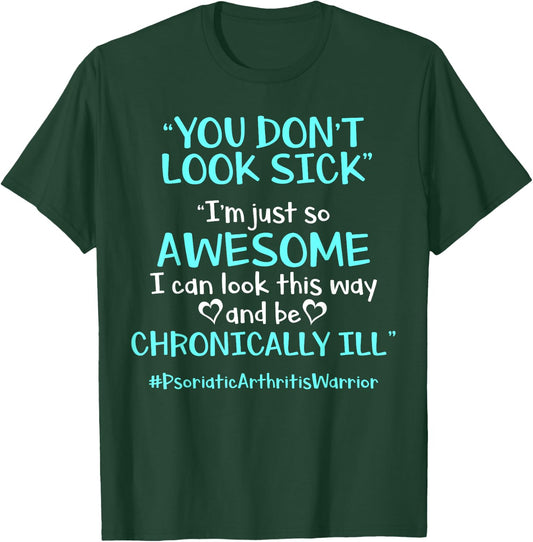 PSA Psoriatic Arthritis Awesome Warrior Awareness T-Shirt - T-Shirt | Forest