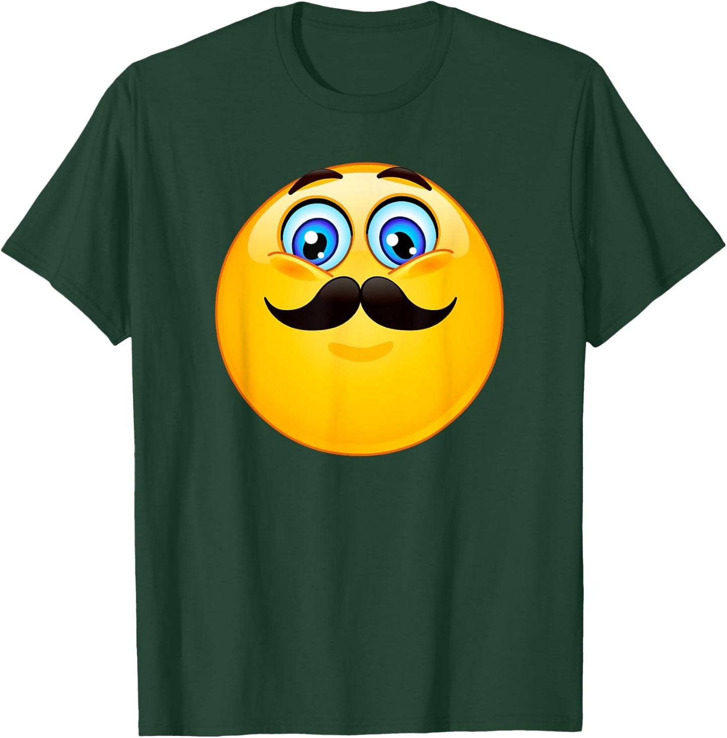 Trendy Classic Mustache Emoji T-Shirt - T-Shirt | Forest