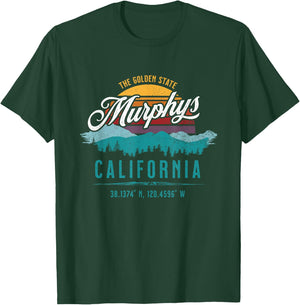 Retro Murphys California Mountains Sun Grunge Art Souvenir T-Shirt - T-Shirt | Forest