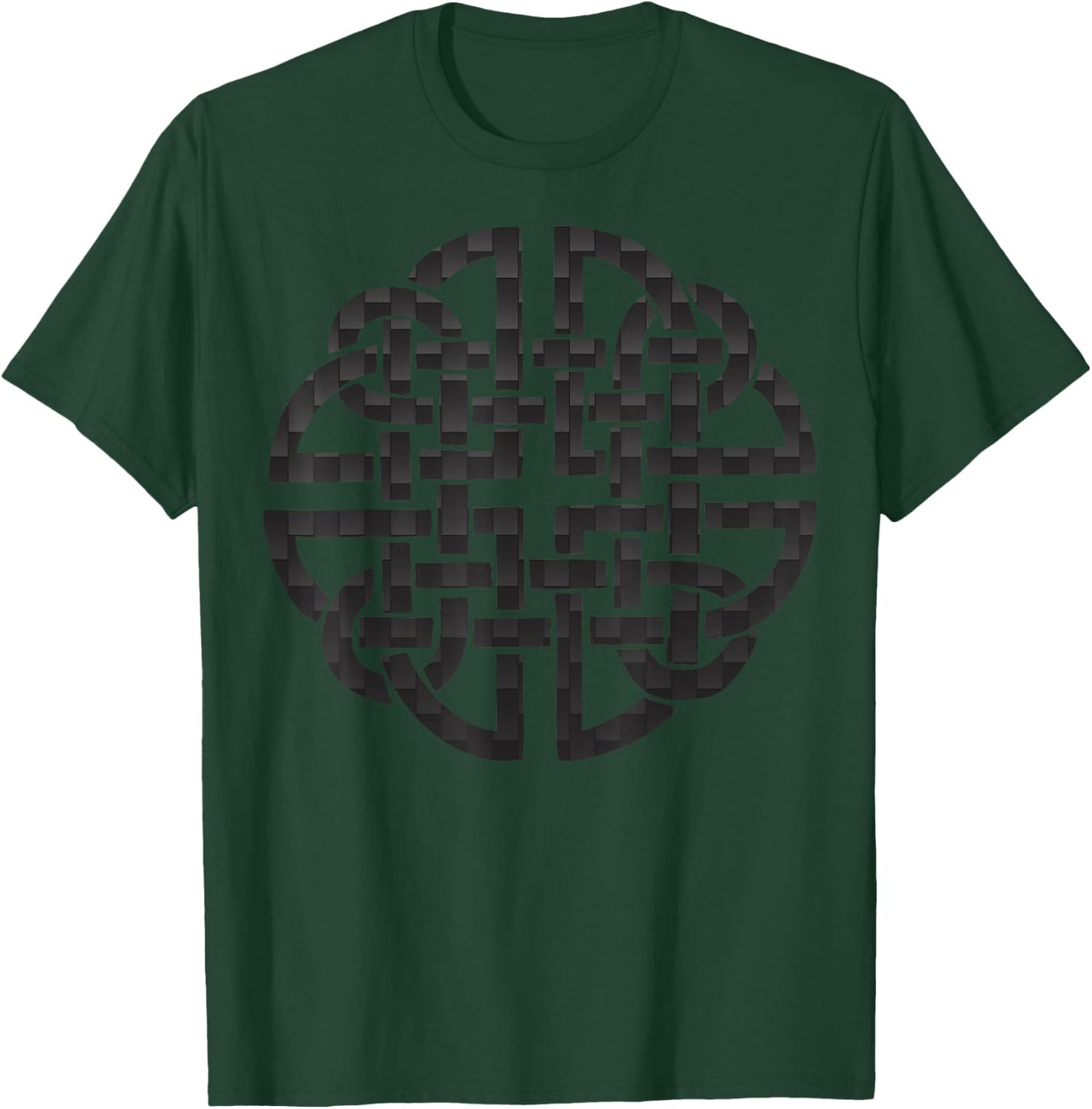 Celtic Knot Mythology Valhalla Odin Viking carbon pattern T-Shirt - T-Shirt | Forest