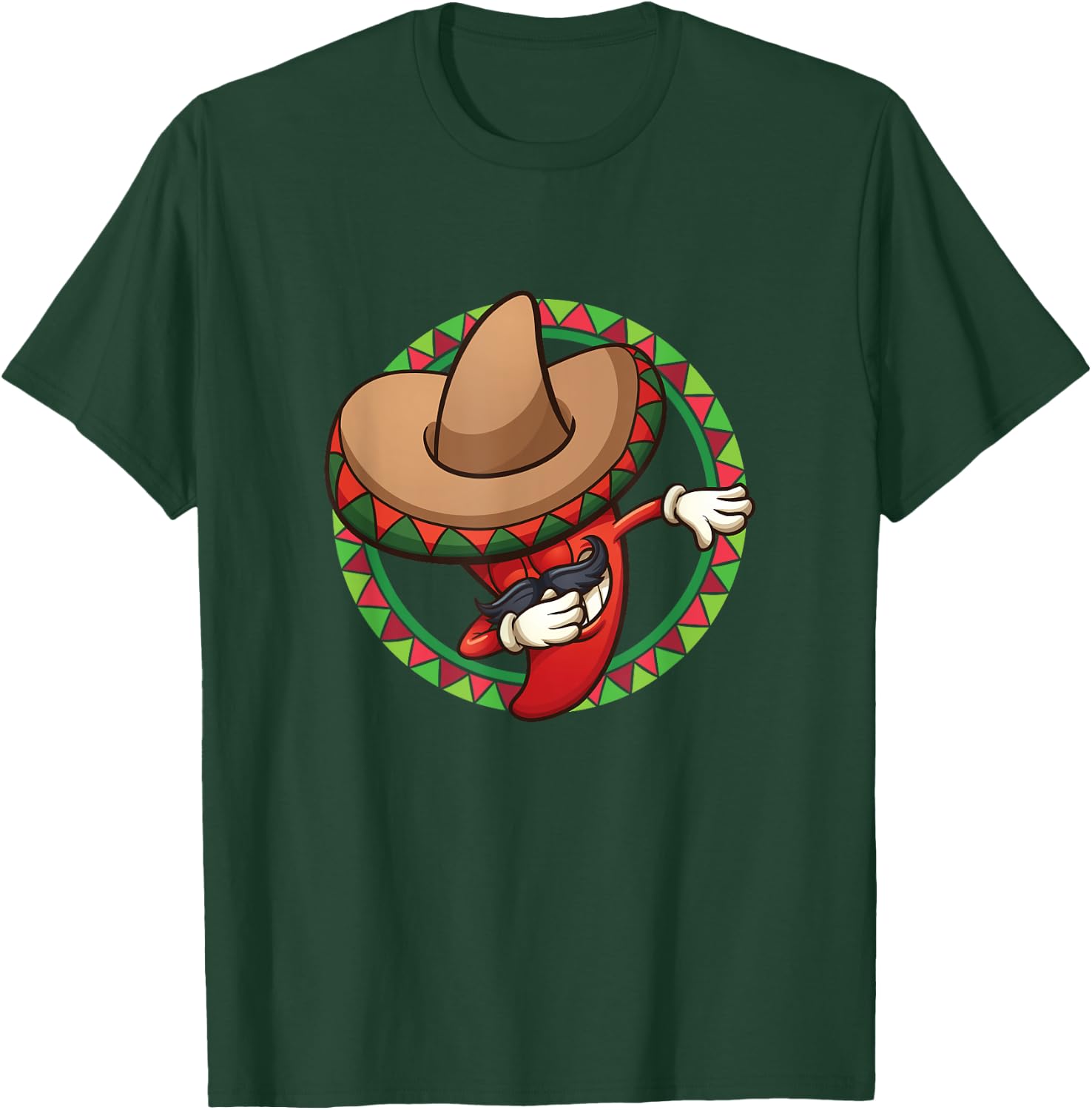 Funny Chili Pepper Dabbing Cinco De Mayo T-Shirt - T-Shirt | Forest