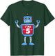 Kids Boys 5th Birthday Robot T Shirt- 5 Year Old Robot Party Gift T-Shirt - T-Shirt | Forest