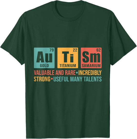Autism Awareness Periodic Table T-Shirt - T-Shirt | Forest