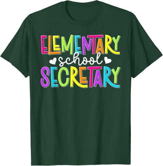 Elementary Secretary Boho Elementary Secretaries T-Shirt - T-Shirt | Forest