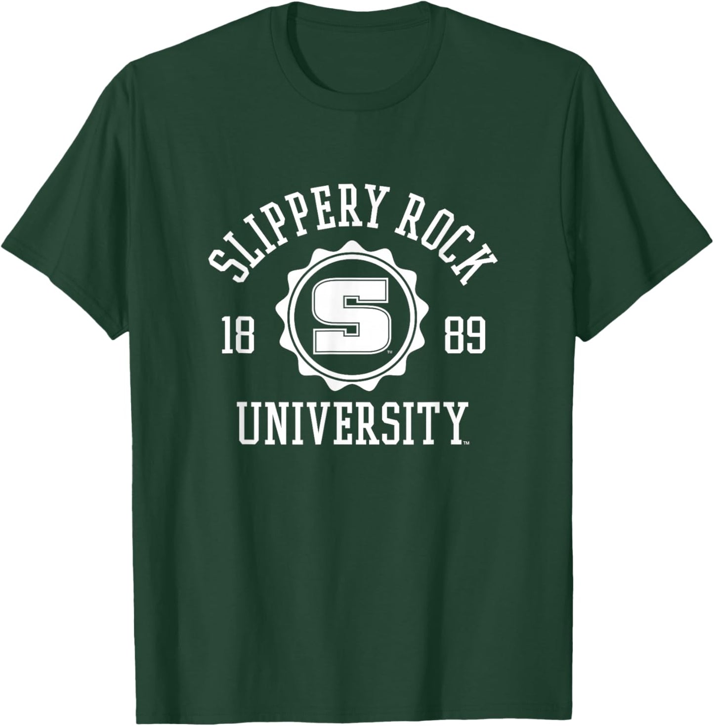 Slippery Rock The Rock Stamp Green Officially Licensed T-Shirt - T-Shirt | Forest
