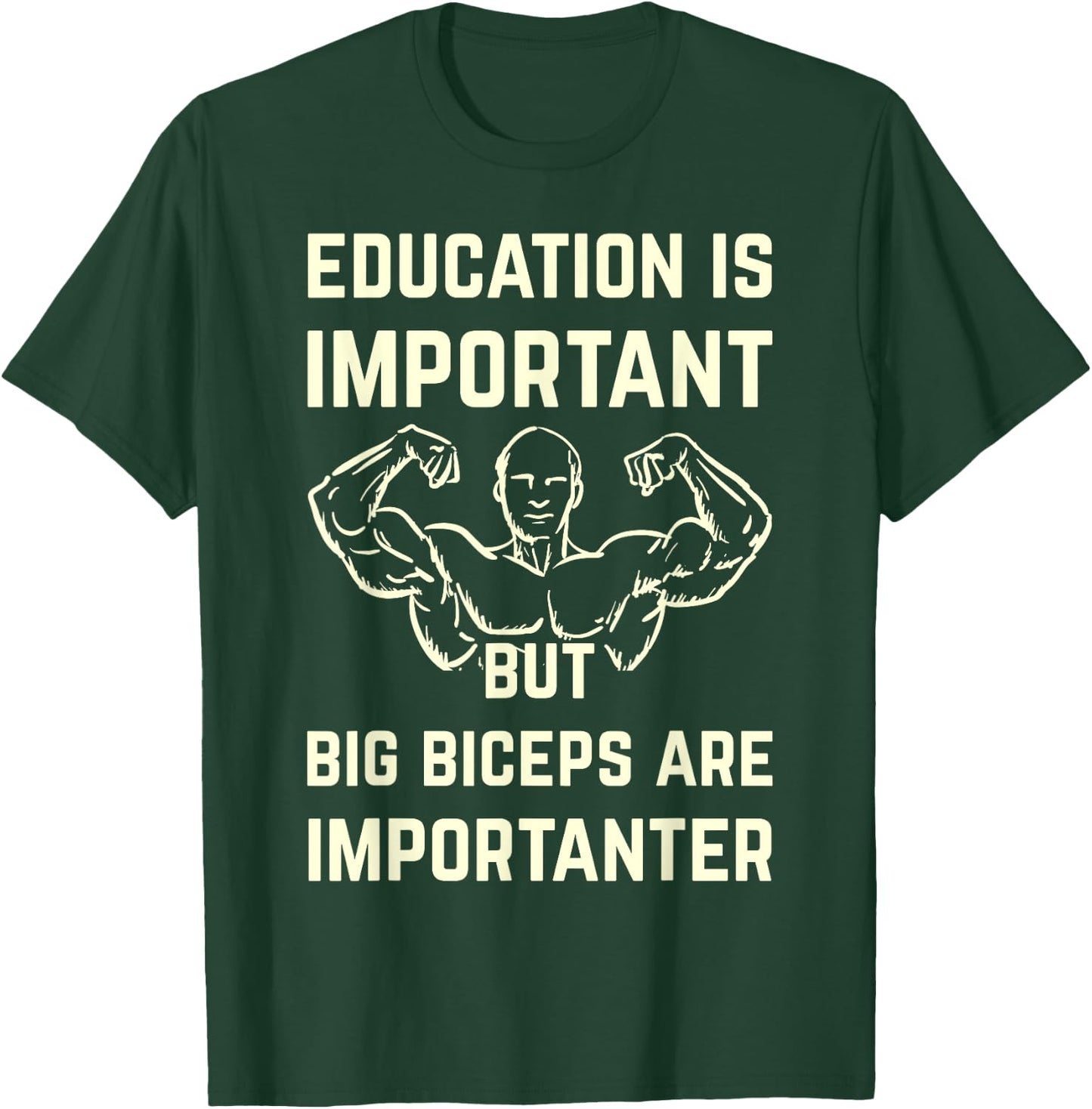 Gymnastics is important, but big biceps are more important T-Shirt - T-Shirt | Forest