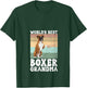 Women's World's Best Boxer Grandma Boxer Grandmother V-Neck T-Shirt - T-Shirt | Forest