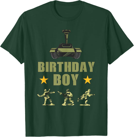 Birthday Army Party Army Decorations Boys Birthday Party T-Shirt - T-Shirt | Forest