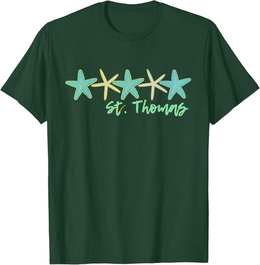 St. Thomas USVI / Fishing Sail Dive T-Shirt - T-Shirt | Forest