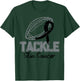 Tackle Melanoma Skin Cancer Awareness Football Black Ribbon T-Shirt - T-Shirt | Forest