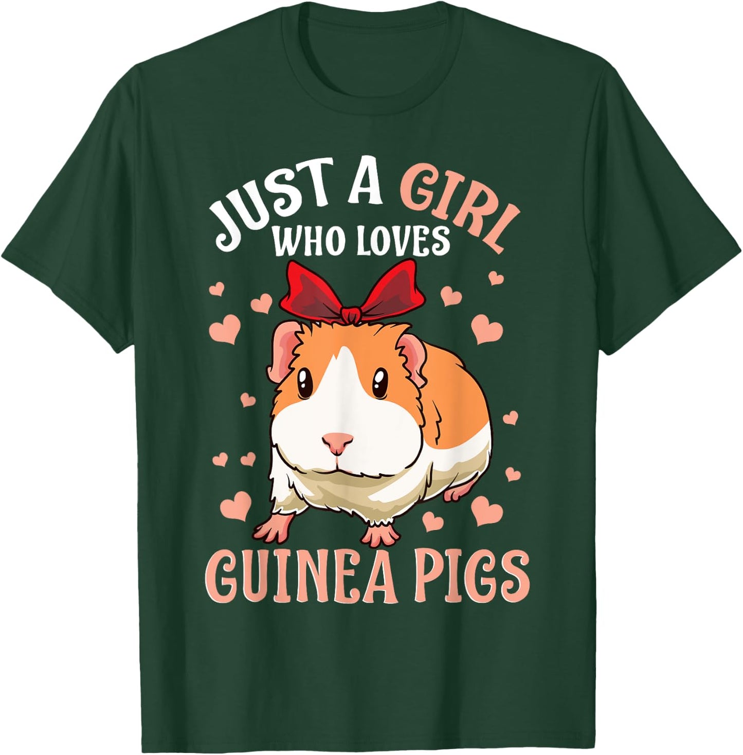 Just A Girl Who Loves Guinea Pigs Lover Mom Girls Cavy T-Shirt - T-Shirt | Forest