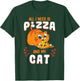 Cat Eating Pizza Shirt Pepperoni Slice Kitten Lover Paw Gift T-Shirt - T-Shirt | Forest