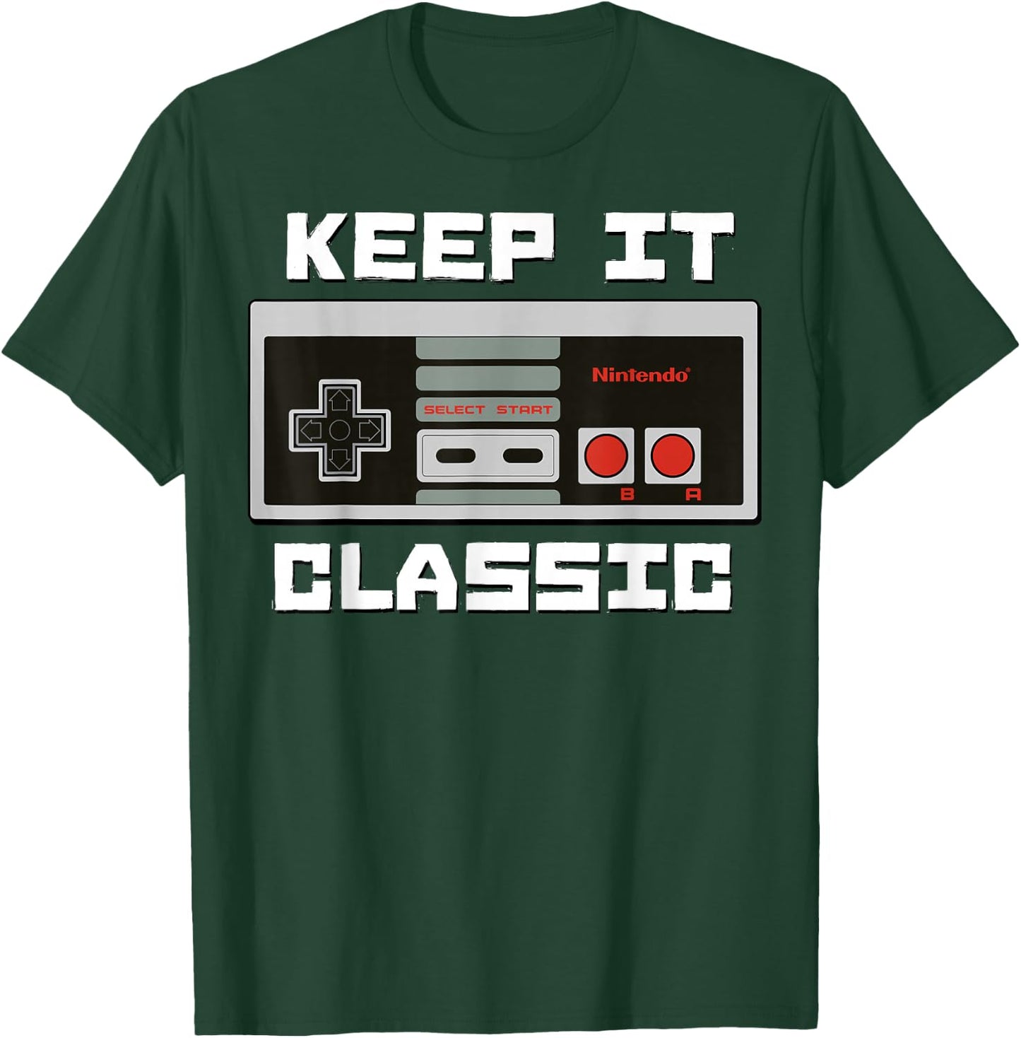 Nintendo NES Controller Keep It Classic Graphic T-Shirt - T-Shirt | Forest