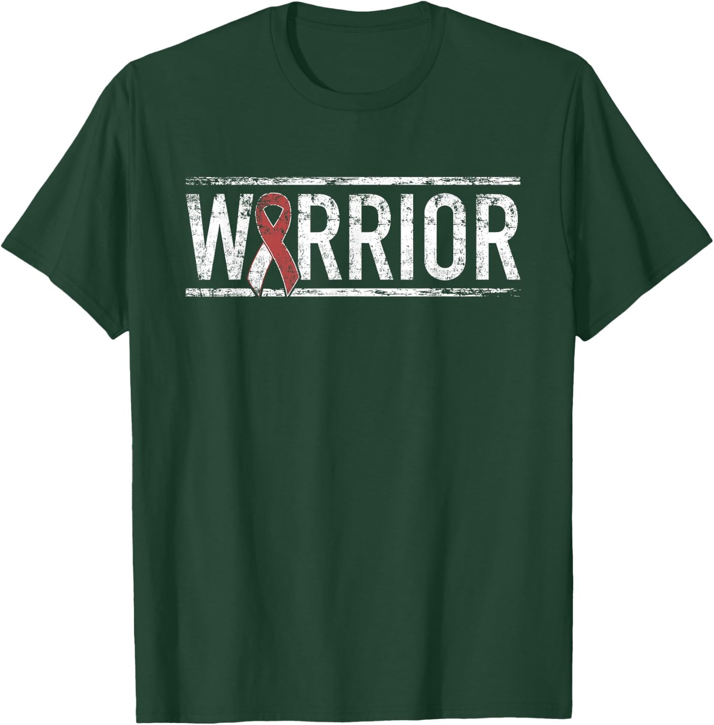 Head and Neck Cancer Warrior Awareness Ribbon T-Shirt - T-Shirt | Forest