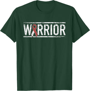 Head and Neck Cancer Warrior Awareness Ribbon T-Shirt - T-Shirt | Forest