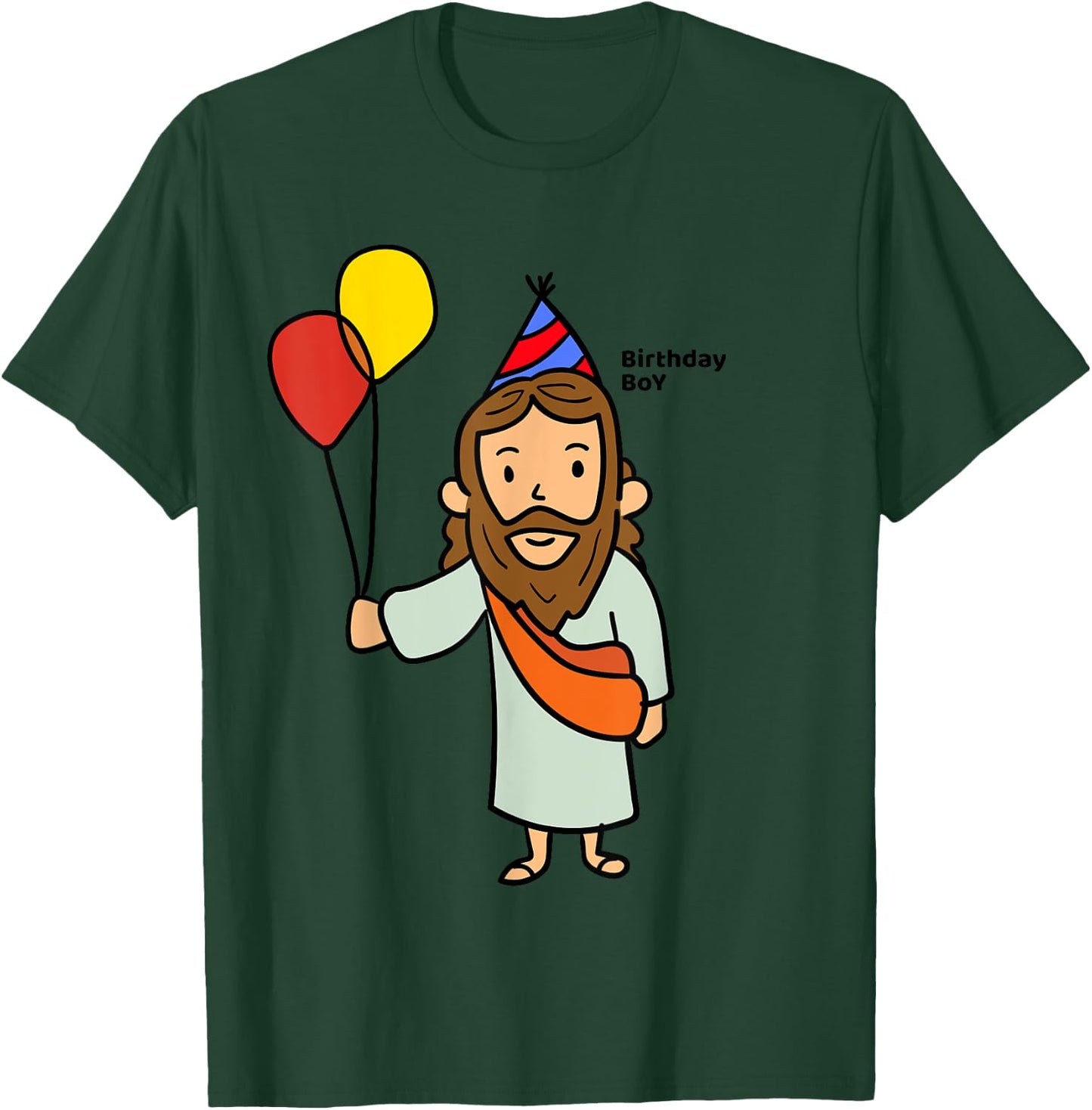 JESUS BIRTHDAY BOY | Funny Christmas Christ T-Shirt - T-Shirt | Forest