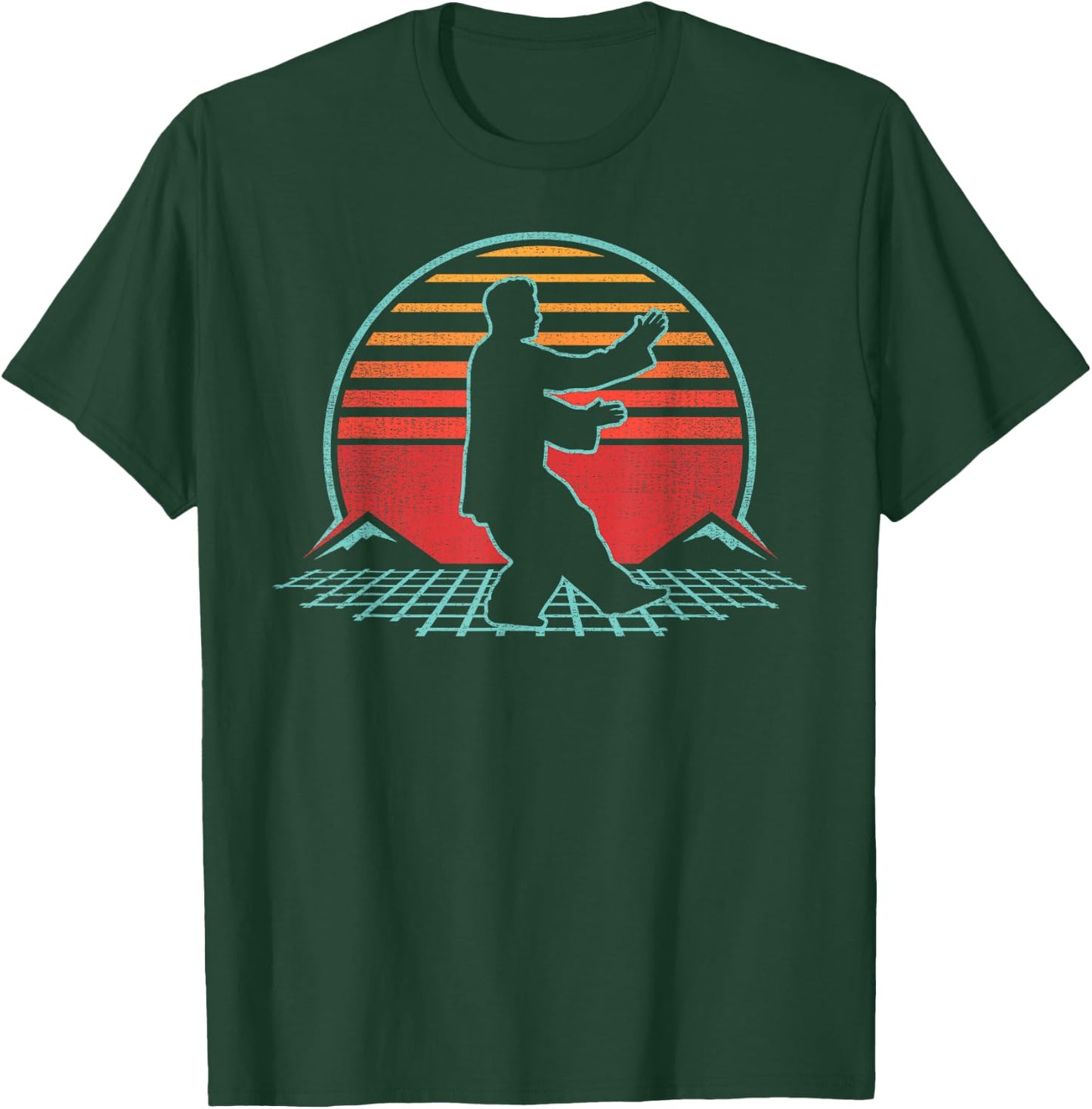 Tai Chi Retro Vintage 80s Style Martial Arts Gift T-Shirt - T-Shirt | Forest