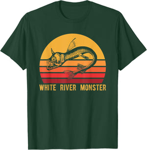 White River Monster Arkansas Cryptid Horned Fish T-Shirt - T-Shirt | Forest