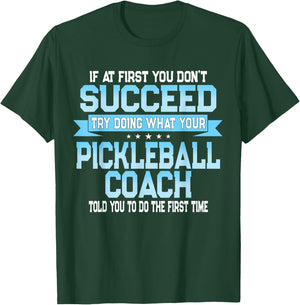 Funny Paddleball Sport Pickleball Coach Player Saying T-Shirt - T-Shirt | Forest