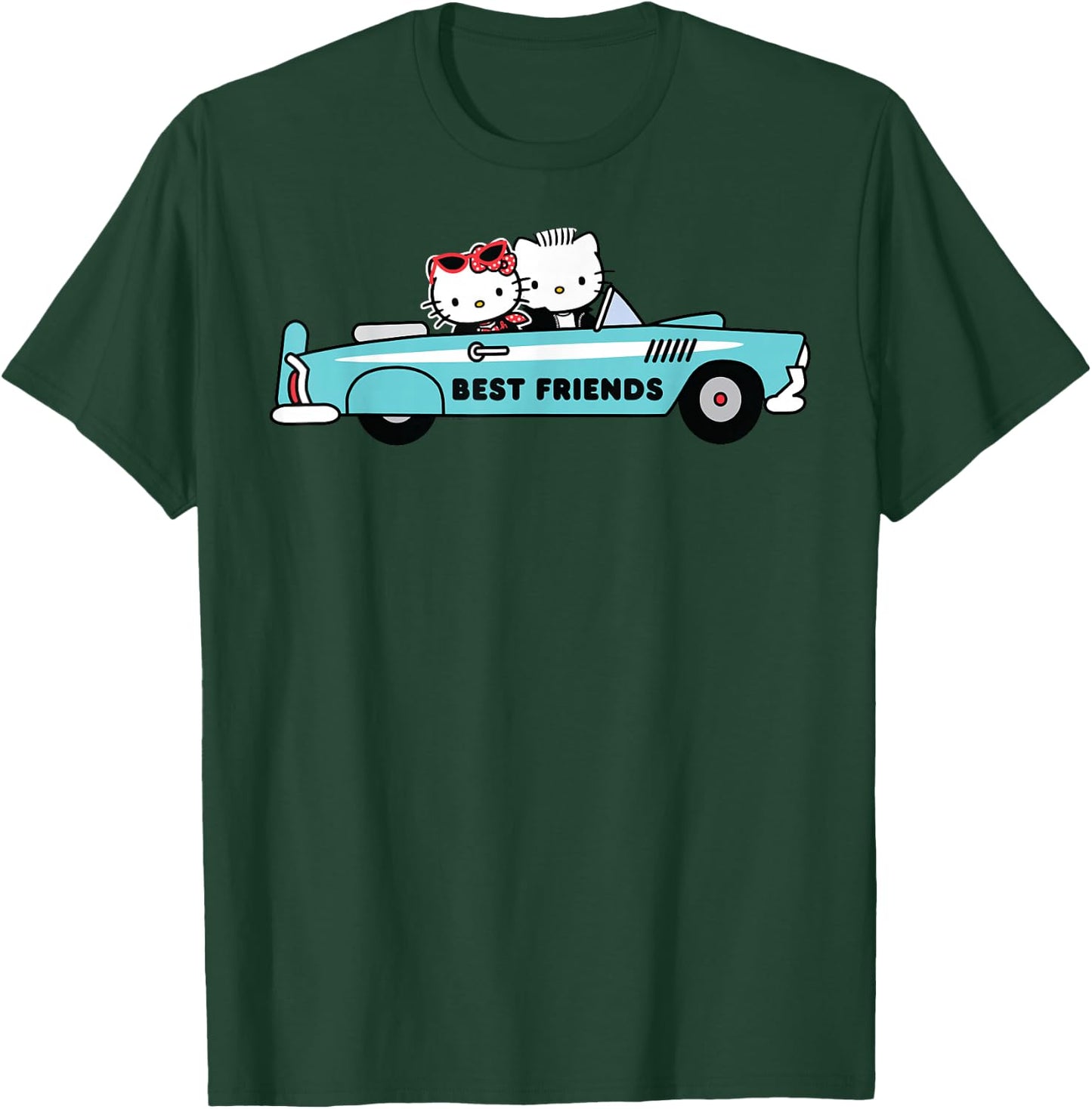 Hello Kitty Dear Daniel Best Friends Classic Car 1950's T-Shirt - T-Shirt | Forest