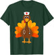 Thanksgiving Scrub Tops Women Turkey Nurse Holiday Nursing T-Shirt - T-Shirt | Forest