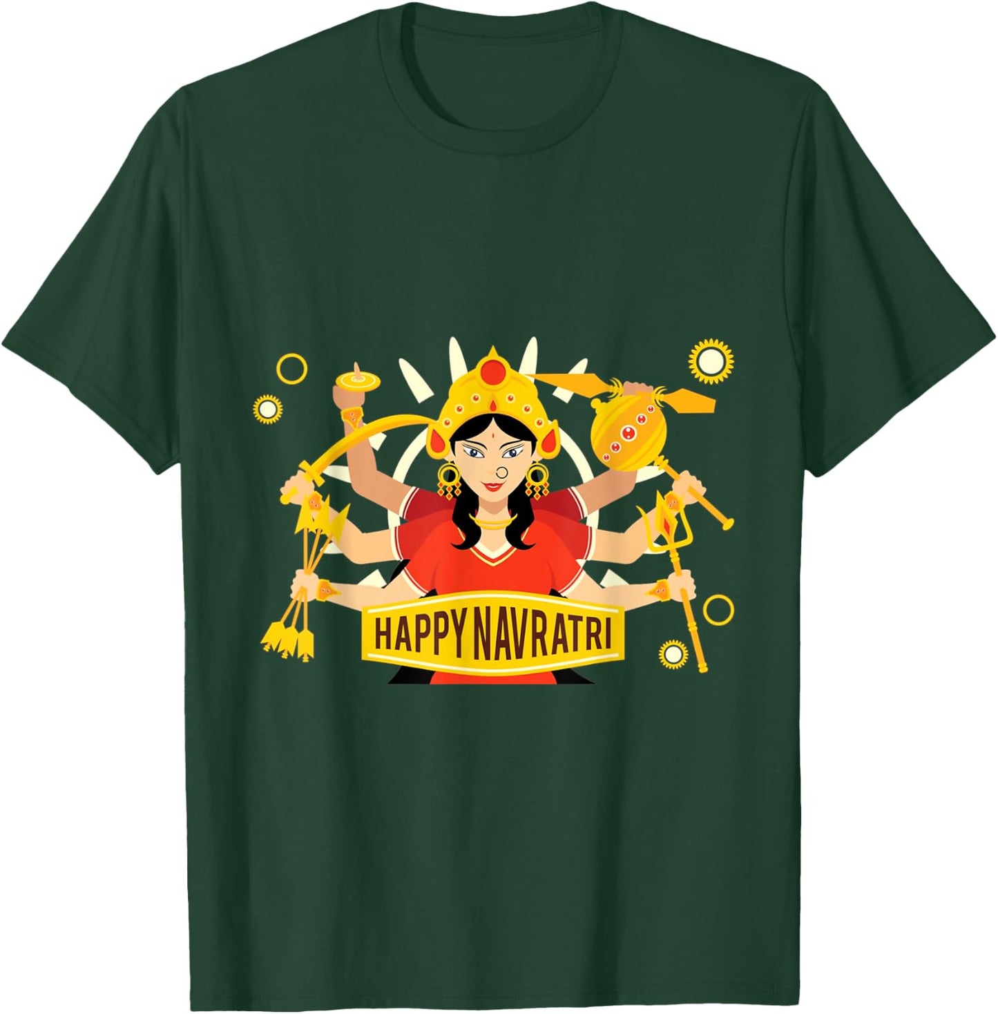 Happy Navratri - Navaratri - Hindu Festival T-Shirt - T-Shirt | Forest