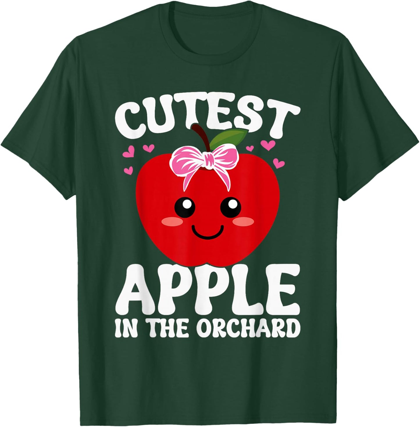 Cutest Apple in the Orchard | Apple Picking Season 2024 girl T-Shirt - T-Shirt | Forest