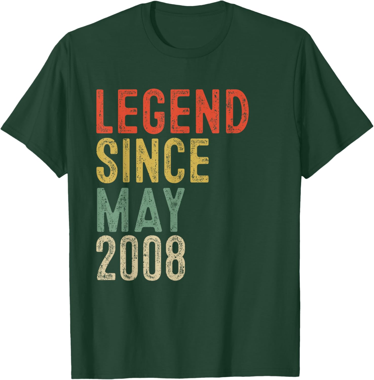 Legend Since May 2008 17th Birthday Gifts 17 Year Old T-Shirt - T-Shirt | Forest