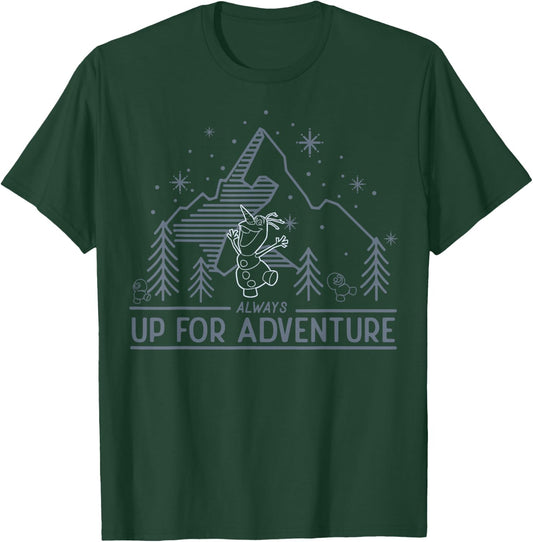 Disney Frozen Olaf Always Up For An Adventure Outline T-Shirt - T-Shirt | Forest