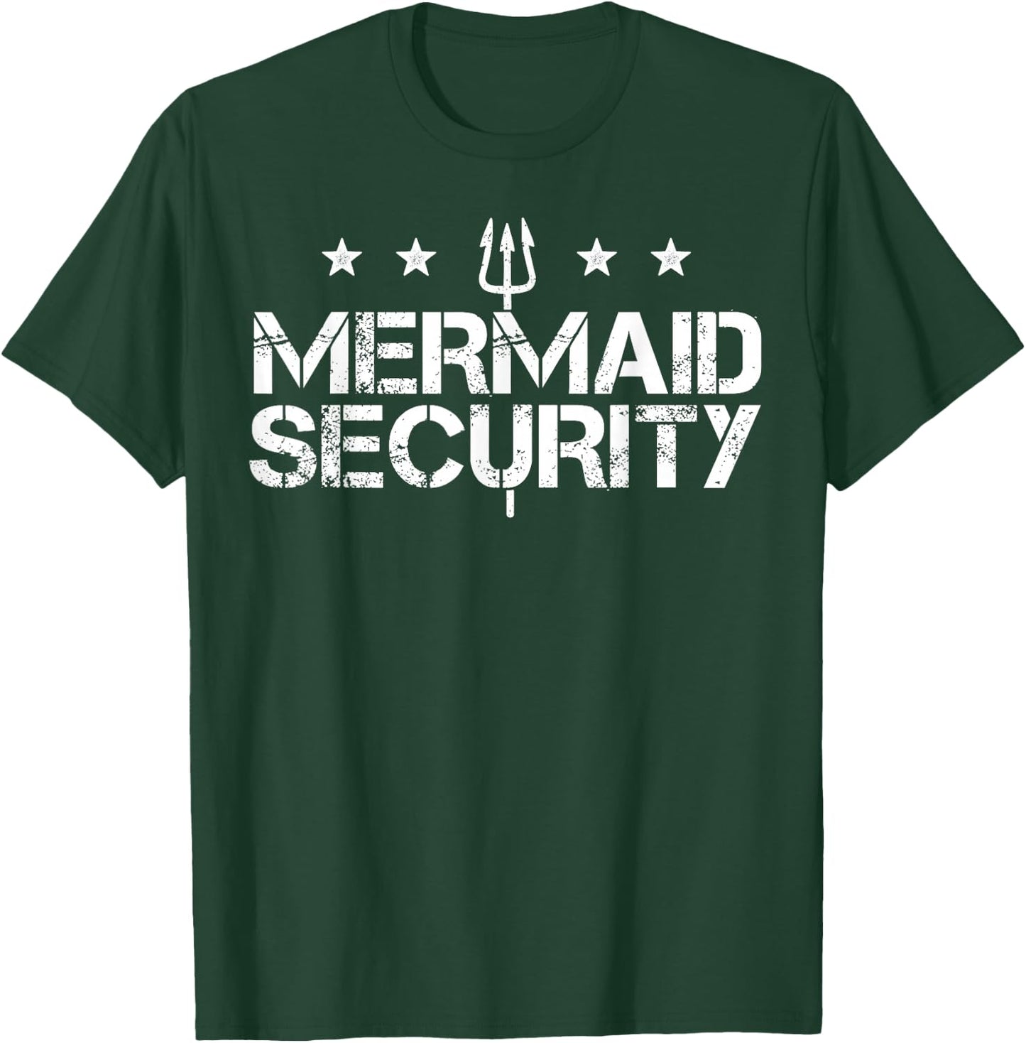 Merman Mermaid Security Funny Swimming Gift T-Shirt - T-Shirt | Forest