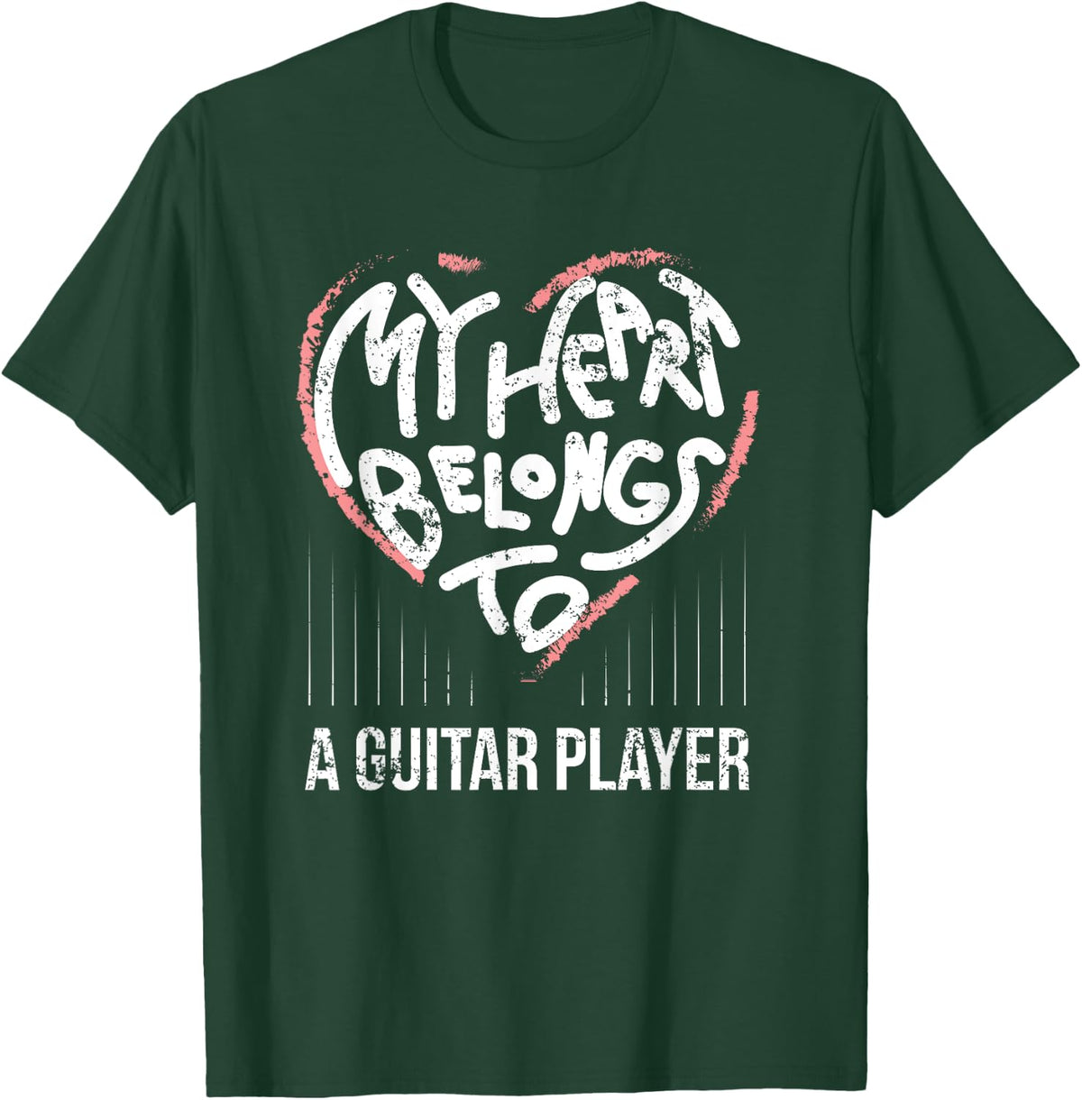 Guitarist Girlfriend or Wife My Heart Belongs To A Guitarist T-Shirt - T-Shirt | Forest