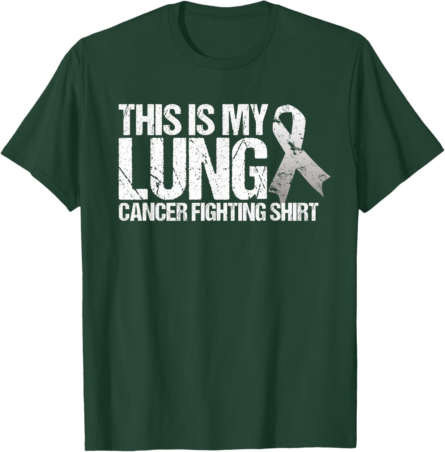 This Is My Lung Cancer Fighting- Lung Cancer Awareness T-Shirt - T-Shirt | Forest