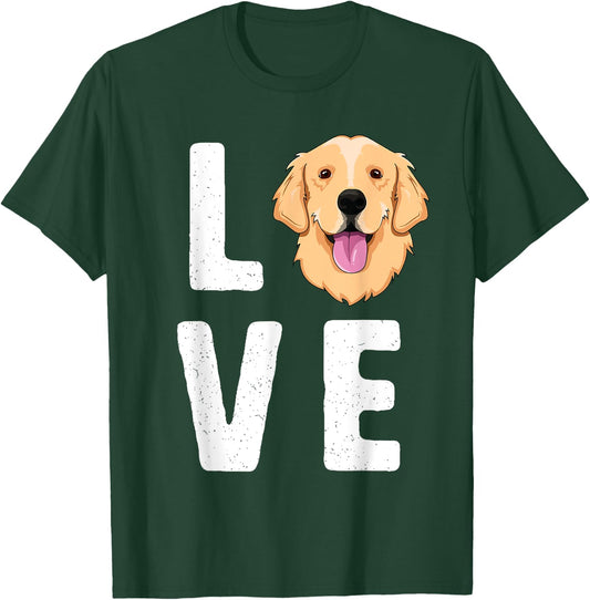 LOVE Golden Retrievers SHIRT KIds Dog Pet Gift T-Shirt - T-Shirt | Forest