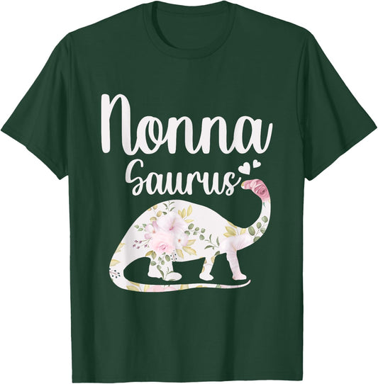 NOnna Saurus Grandma Mother's Day Thanksgiving Christmas T-Shirt - T-Shirt | Forest